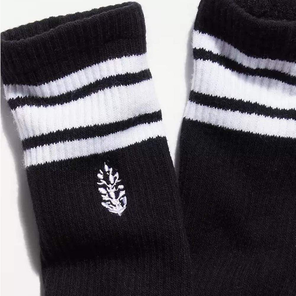 NWT FP Movement Logo Stripe Tube Socks | Black - Picture 2 of 4